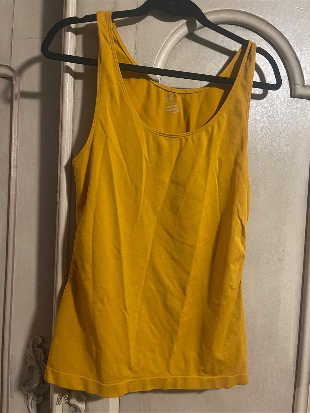 Classic Scoop Tank Top in Mustard Yellow